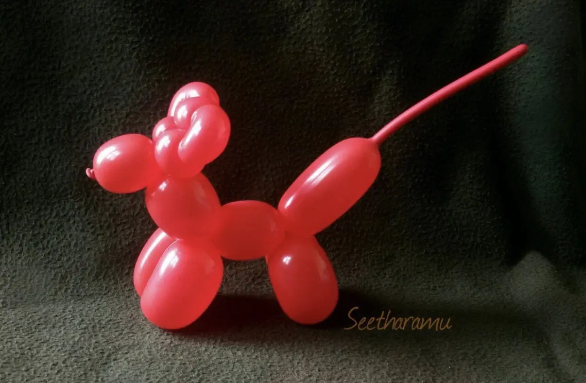 Balloon modelling entertainment for a children’s birthday party