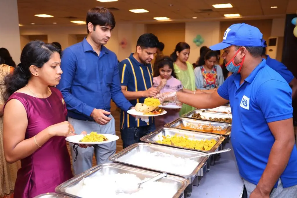 Birthday catering buffet arrangement for an event in Bangalore