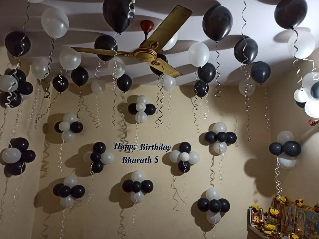 Simple balloon birthday decoration in Bangalore
