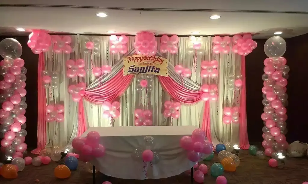 Baby girl theme birthday decoration in Bangalore