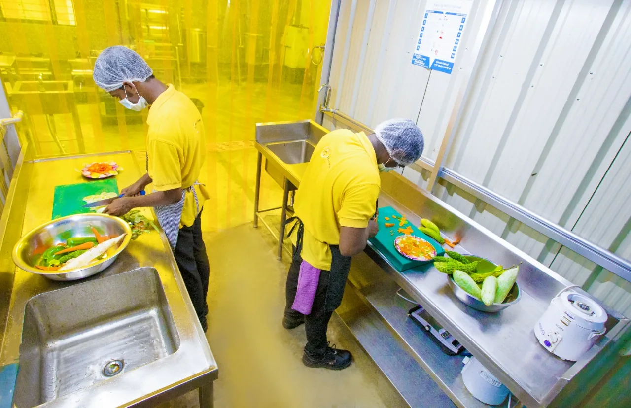 Fresh ingredient preparation for Event-Services.in catering
